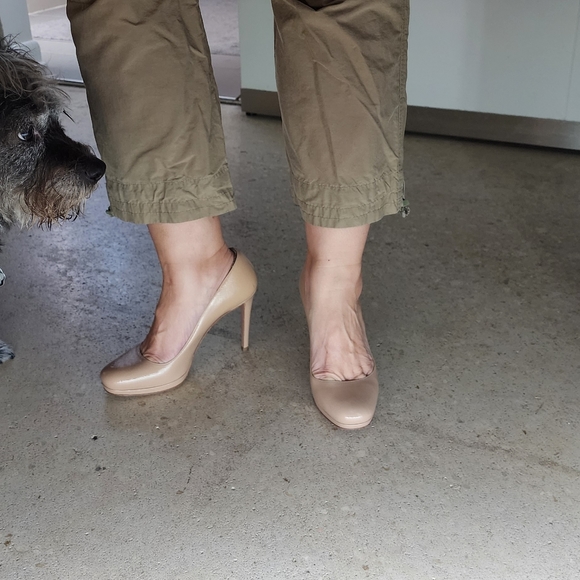 Prada Platform Nude Patent Leather Stiletto Heel, Size 38 - Picture 2 of 8